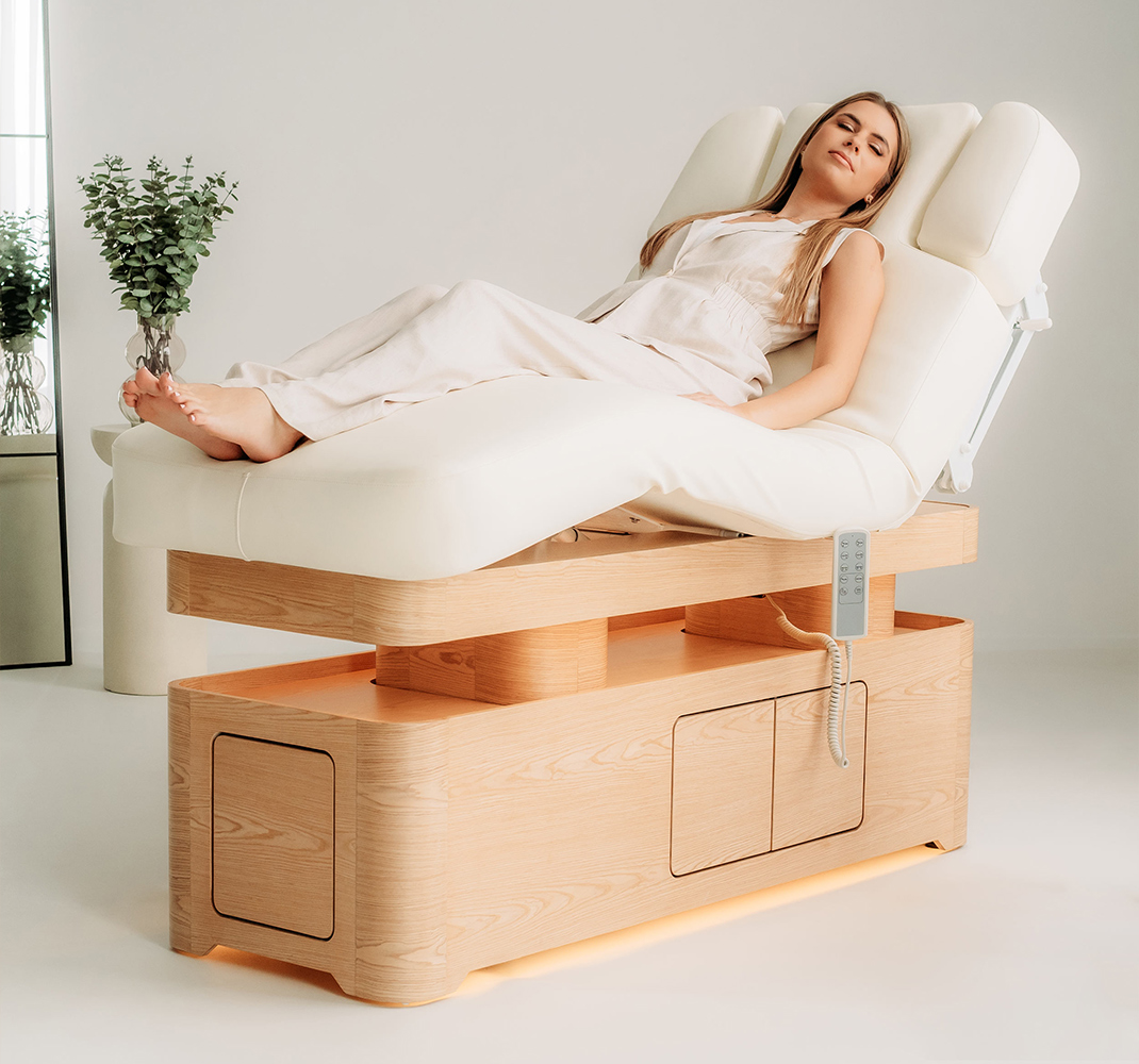 Komfortowa leżanka SPA Vellia White z pianką 3S