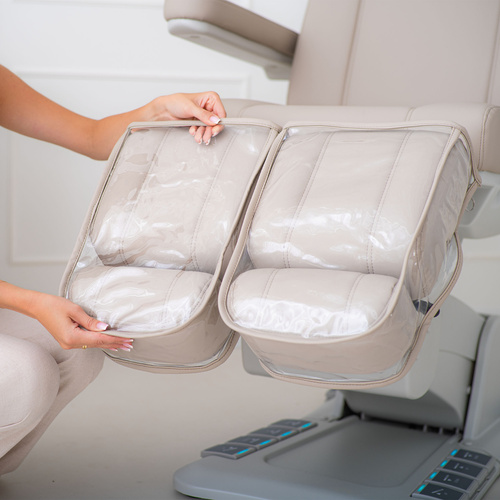  Evia Lift P Latte - elektryczny fotel podologiczny do gabinetów podologii, pedicure, medycyny estetycznej oraz salonów kosmetologii i beauty | 4 lata gwarancji