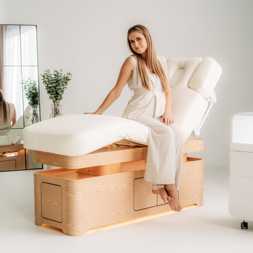 Vellia White – elektryczna leżanka SPA z podgrzewaniem i 4 silnikami | Habys | 3 lata gwarancji
