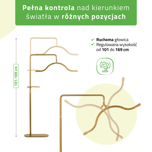 Lampa kosmetyczna LED 45W VENA Gold do stylizacji rzęs, brwi i makijażu permanentnego