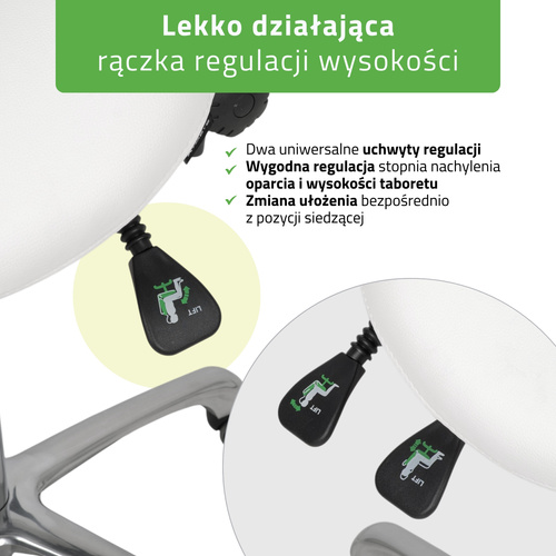 Taboret Diana - biały