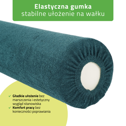 Prześcieradło frotte na wałek - 15x60 cm butelkowa zieleń