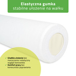 Prześcieradło welurowe z gumką na wałek - 15x60 cm białe