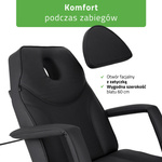 Fotel kosmetyczny, elektryczny Laris Black - 1 silnik