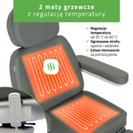 Fotel kosmetyczny z regulacja elektryczną Luxoria PRO 5, Ash Grey - 4 silniki | 3 lata gwarancji