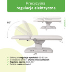 Łóżko zabiegowe z regulacją elektryczną Estella ERGO 2, White – 2 silniki