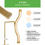 Lampa kosmetyczna LED 45W VENA Gold do stylizacji rzęs, brwi i makijażu permanentnego