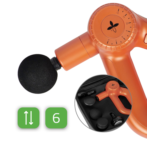 Masażer elektryczny HABYS Pro Therapy Go Orange – kompaktowy pistolet do masażu 