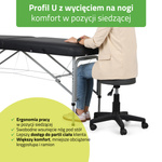 Stół do masażu Vera 60 cm – czarny
