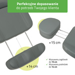 Fotel kosmetyczny z regulacja elektryczną Luxoria PRO 5, Ash Grey - 4 silniki | 3 lata gwarancji