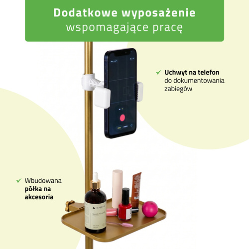 Lampa kosmetyczna LED 45W VENA Gold do stylizacji rzęs, brwi i makijażu permanentnego