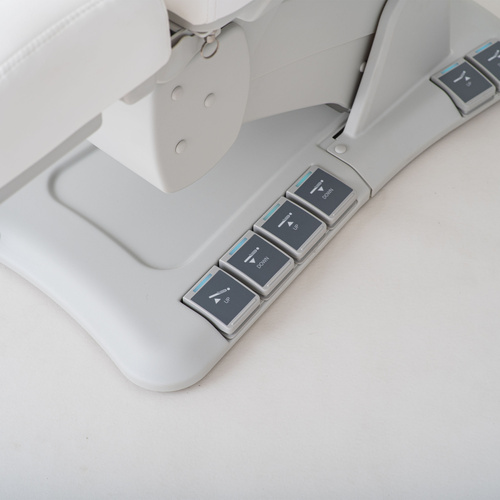 Evia Lift P White - elektryczny fotel podologiczny, kołyska, podgrzewanie , niezależne podnóżki | 3 lata gwarancji