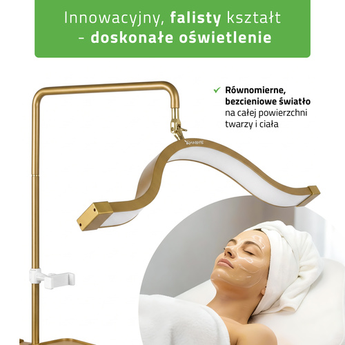 Lampa kosmetyczna LED 45W VENA Gold do stylizacji rzęs, brwi i makijażu permanentnego