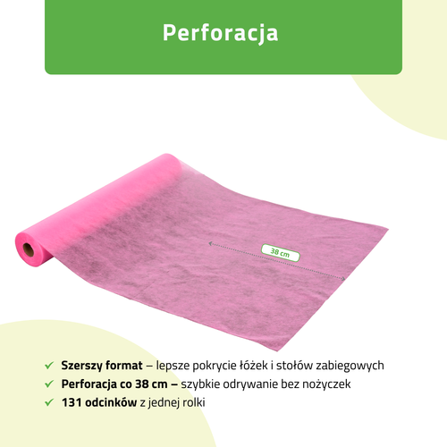 Podkład flizelinowy w rolce 70 cm x 50 m – różowy