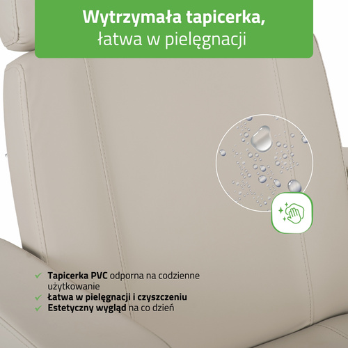 Fotel kosmetyczny elektryczny Tavia Beige - 3 silniki