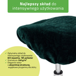 Pokrowiec welurowy z gumką na taboret, butelkowo zielony