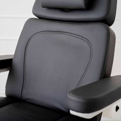 Evia Pro Graphite – elektryczny fotel kosmetyczny premium, 4 silniki, rotacja 45° | 3 lata gwarancji