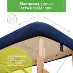 Prześcieradło frotte 1cz. na stoły składane - 70-75/180-185 granatowe
