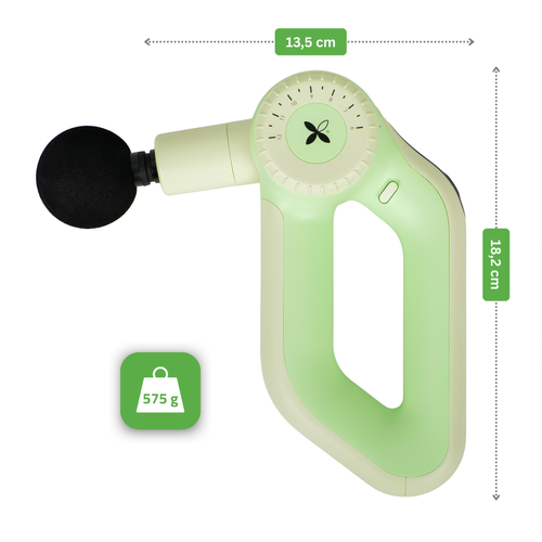 Masażer elektryczny HABYS Pro Therapy Go Green – kompaktowy pistolet do masażu 