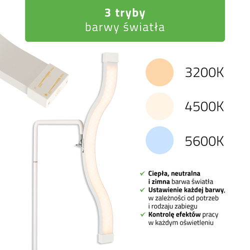 Lampa kosmetyczna LED 45W VENA do stylizacji rzęs, brwi i makijażu permanentnego