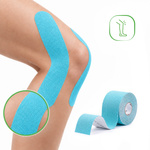 Tejp, taśma elastyczna do kinesiotapingu, 5cm×5m, niebieska, Strong | Habys