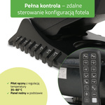 Fotel kosmetyczny z regulacja elektryczną Luxoria PRO 5, Black - 4 silniki