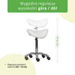 Taboret Alma - biały