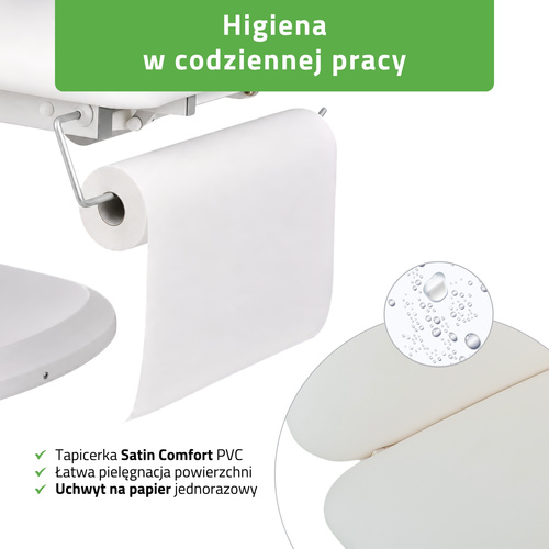 Elektryczny stół zabiegowy Serenity ERGO 4 White do masażu i zabiegów SPA - 3 silniki