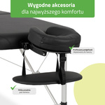 Stół do masażu Nina 60 cm - czarny