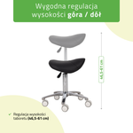 Taboret siodłowy Lila – czarny