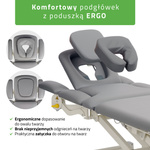 Stół rehabilitacyjny, do masażu, elektryczny Proxima X7 - rama sterująca, szaro biały | 3 lata gwarancji