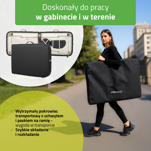 Stół do masażu Nina 60 cm - czarny