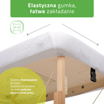 Prześcieradło frotte 1 cz. na stoły składane 60-65/180-185 białe