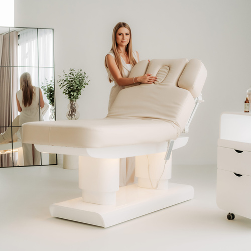 Melia Beige – elektryczna leżanka SPA z podgrzewaniem i 4 silnikami | Habys