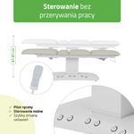 Elektryczny stół zabiegowy Serenity ERGO 4 Grey do masażu i zabiegów SPA - 3 silniki 