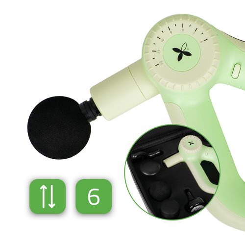 Masażer elektryczny HABYS Pro Therapy Go Green – kompaktowy pistolet do masażu 