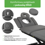 Stół rehabilitacyjny, do masażu, elektryczny Evero Cross X5 Ergo – rama sterująca, szaro czarny