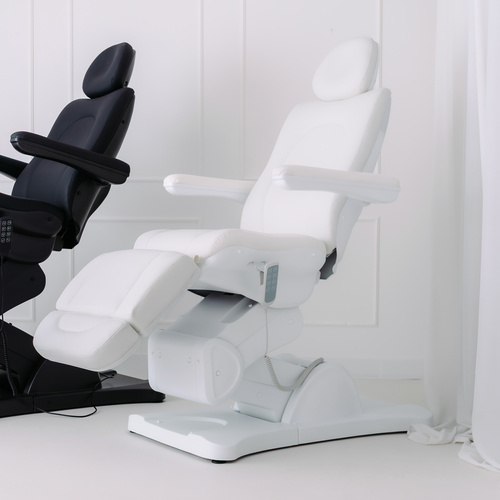 Elektryczny fotel kosmetyczny Sorina PRO 5 White z kołyską - 5 silników
