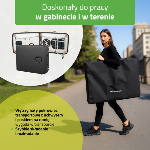 Stół do masażu Nadia 70 cm – czarny
