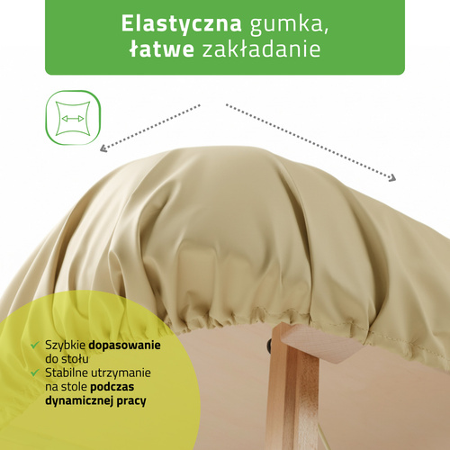Okrycie higieniczne olejoodporne C460 BEŻOWE 102x203 cm Integral (gumka + 3 ściągacze)