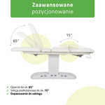 Elektryczny stół zabiegowy Serenity ERGO 4 White do masażu i zabiegów SPA - 3 silniki