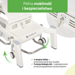Stół rehabilitacyjny Upright Chiro Z7 - rama sterująca, kółka, regulacja drop, pasy, szaro biały