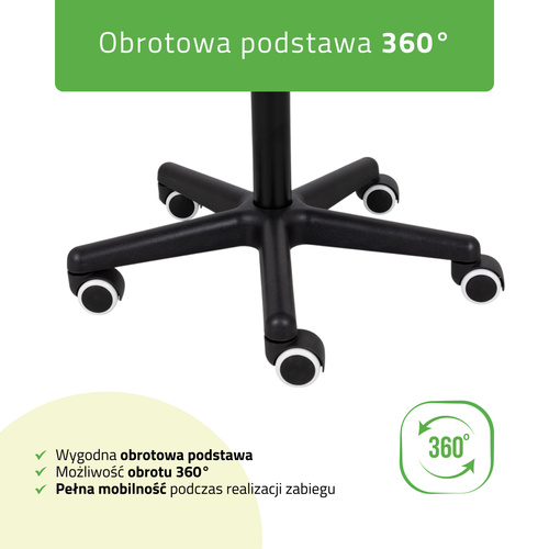 Taboret siodłowy Lumo – biały
