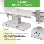 Łóżko zabiegowe z regulacją elektryczną Estella ERGO 2, White – 2 silniki