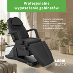 Fotel kosmetyczny, elektryczny Laris Black - 1 silnik