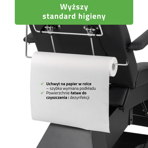 Fotel kosmetyczny, elektryczny Laris Black - 1 silnik