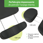 Fotel kosmetyczny z regulacja elektryczną Luxoria PRO 5, Black - 4 silniki