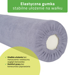 Prześcieradło frotte na wałek - 15x60 cm szare