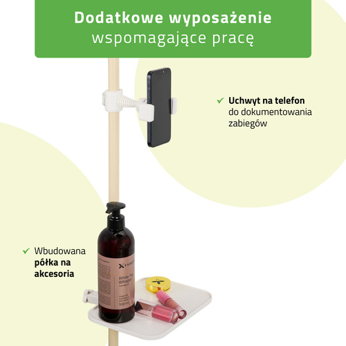 Lampa kosmetyczna LED 45W VENA Champagne do stylizacji rzęs, brwi i makijażu permanentnego