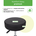 Taboret kosmetyczny Timo – czarny